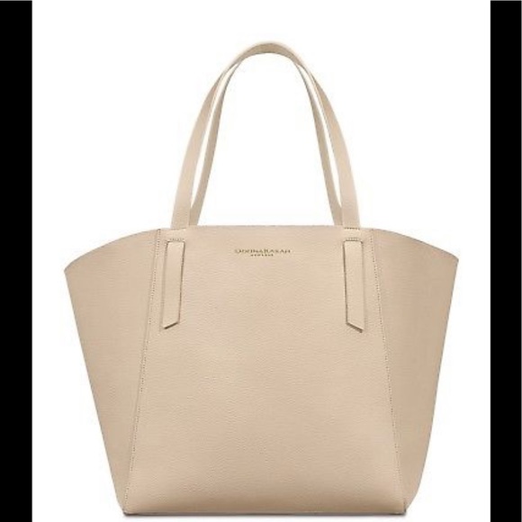 DKNY beige taupe tote bag with coin purse. - Picture 2 of 7